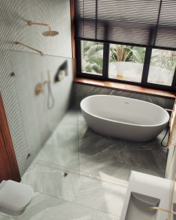 Душевая перегородка MaybahGlass MGD-268-2 79см бронза